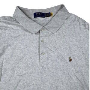 Polo Ralph Lauren Mens 3XLT Gray Short Sleeve Cotton Polo Shirt Tall Big & Tall